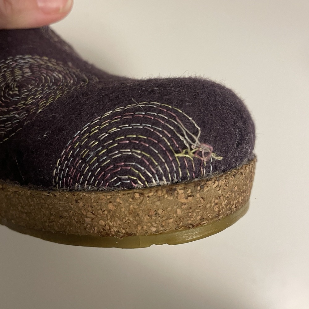 Haflinger Spirit Wool Clog Slippers EUR 36 Womens Size 5 Lavender Purple - Picture 6 of 9